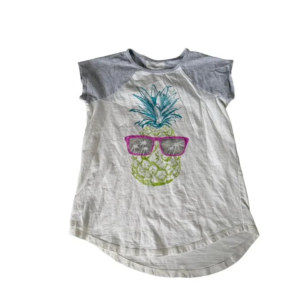 Tea Collection Girls' Pineapple Print Raglan Tee Size 10